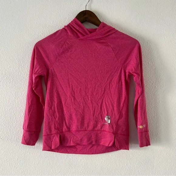 CARHARTT Pullover Pink Hooded Striped Light Jacket Girl’s Size Small (8) - Picture 10 of 10